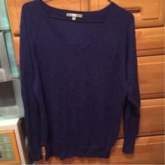 ユニクロ カシミヤタッチ ニット ブルーのサムネイル