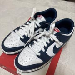 NIKE Dunk Low ネイビー ホワイト スニーカーのサムネイル