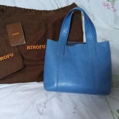 HIROFU 本革 ころんとした青 トートバッグ - メルカリ