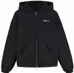andwang Kirakira zip up black Ssize - メルカリ