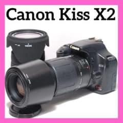 ✨運動会やスポーツ観戦に✨Canon Kiss X2✨ダブルレンズ✨簡単操作 運動会かに✨Canon Kiss X2✨ダブルレンズ✨簡単操作✨望遠レンズ