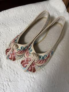 刺繍入り　チャイナシューズ23.5-24.0のサムネイル
