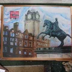 THE BEATLES 絵画 風景画 金色フレーム　ポスターのサムネイル