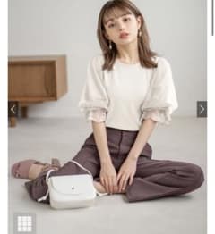 GRL 袖チュールバックリボンテレコトップス[iz224]のサムネイル