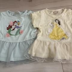 petit main ディズニープリンセス Tシャツ 2枚セット 90のサムネイル