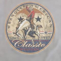 Wranglerヴィンテージ Tシャツ グレー 星柄 バックプリント Mサイズ
