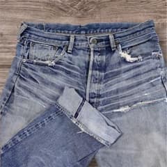 Levi's 501xx BIG E 赤耳 復刻 鬼ヒゲ 36 日本 66501 - メルカリ