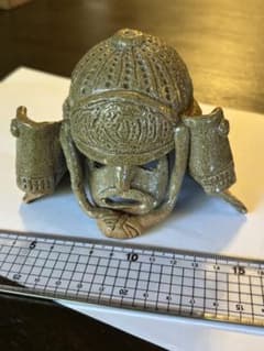 備前焼 兜 鎧武者 カブト 置物 細工物 彫刻 オブジェクト アンティーク 陶彫 備前焼 兜の置物 陶器 焼き物 一点物 - メルカリ