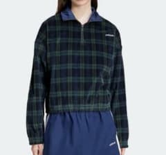 adidas タータンチェック柄 コーデュロイ ハーフジップのサムネイル