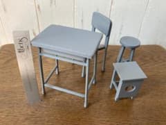 学校シリーズ1_3Dプリント グレー フィギュアのサムネイル