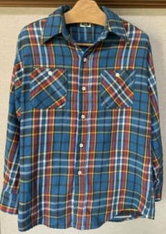 【古着1点物☆】チェックシャツ ネルシャツ　厚手のサムネイル