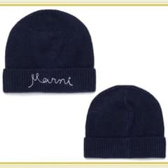 大人もOK! Marni マルニ ウール ロゴ刺繍 ニットキャップ - メルカリ