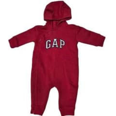 Baby GAP ロンパース 60cm 赤 くま耳 パーカー カバーオールのサムネイル