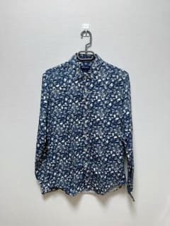 SAINT JAMES 長袖シャツ 総柄 ネイビー Sのサムネイル