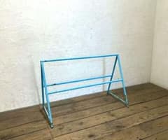 1890 ②ビンテージ　古い鉄枠のアイアンラック　ハンガー　レトロ　工業系　棚 1892 ④ビンテージ 古い鉄枠のアイアンラック ハンガー レトロ 工業系