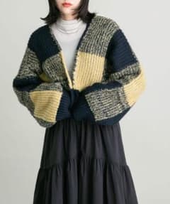 KBF チェックショートカーディガンのサムネイル
