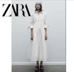 タグ付き✨定価10990円　ZARA シャツワンピース　オーガニックコットンのサムネイル