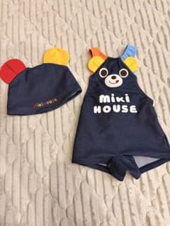 MIKI HOUSE ベビー水着 帽子セット くま耳のサムネイル