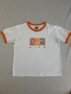 90s00s NIKE リンガーTシャツ ホワイト オレンジのサムネイル