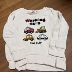 SLAP SLIP トレーナー 100cm 働く車 刺繍のサムネイル