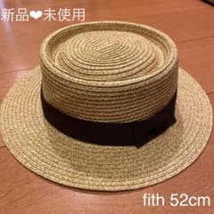 未使用❤︎quoti use Fith 麦わら帽子 カンカン帽 ストローハットのサムネイル