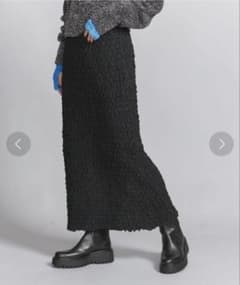 【美品】BEAUTY&YOUTH シャーリングタイトスカート Sサイズ ブラックのサムネイル