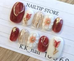 ネイルチップ チューリップネイル ニュアンスネイル 春ネイル フラワーネイルのサムネイル