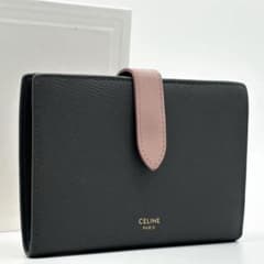 【新ロゴ】セリーヌ ストラップ ウォレット コンパクト バイカラー バーティカル 新ロゴ】セリーヌ ストラップ ウォレット コンパクト バイカラー