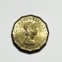 イギリス 1966年 エリザベス女王 3ペンス 硬貨 - メルカリ