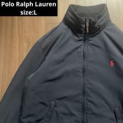 ポロラルフローレン 中綿ブルゾン メンズ L サイズ 赤ポニー フード収納 美品 美品☆ポロラルフローレン☆中綿ブルゾン☆赤ポニー☆フード収納☆L