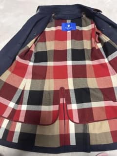 BURBERRY ブルーレーベル クレストブリッジ濃紺 トレンチコート 38