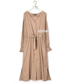 2/26まで出品　wcloset ピンクベージュワンピースのサムネイル