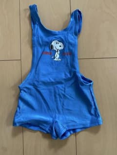 スヌーピー刺繍 青 オーバーオール 95cmのサムネイル