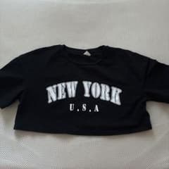 NEW YORK U.S.A ロゴ ショート丈 Tシャツ ブラックのサムネイル