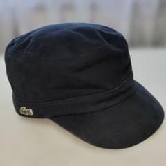 LACOSTE ワークキャップ ブラック