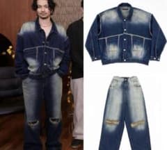 King Gnu 常田大希着用 】デニムセットアップ ブラック 色違い - メルカリ