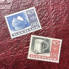 76084セール現品限 外国切手 デンマーク発行銀器2種揃凹版 - メルカリ