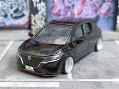 トミカ改造 日産 GTR NISMO黒色 aアルミリム 深リム ☆ホットウィール トミカ改造 日産 オーラ NISMO アルミリム 深リム ☆ホット