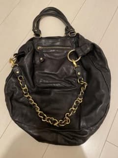 とわんまるさん専用　革の黒いバッグのサムネイル