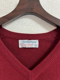 Ballantyneバランタイン100%カシミア 80sスコットランド製Vネック