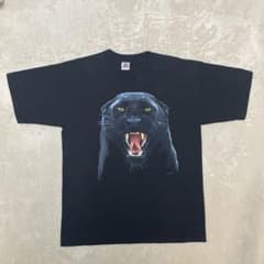 ヴィンテージ 90s ブラックパンサー Tシャツ Lアニマル カニエウエスト ヴィンテージ 90s ブラックパンサー Human-i-Tees カニエウエスト