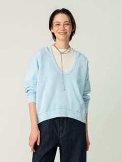 Ron Herman ロンハーマン ピグメントダイ ロングスリーブ トップ 美品】ロンハーマン ピグメントダイ ロングスリーブ トップ ブルー XS