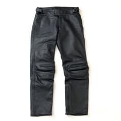 y*t様 RSタイチ パンチングレザーパンツ　L 美品】RS タイチ レザー ライディングパンツ ロゴ LL ワイド ブラック