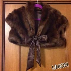 USED ブラウンMIXカラー ファーボレロのサムネイル