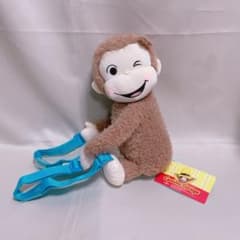 ❶おさるのジョージ赤いほっぺプラチナムザッカウキウキぬいぐるみリュック 青ベルト