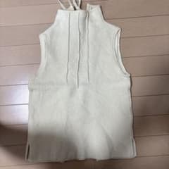 バックレースアップ ノースリーブ ニット アイボリーのサムネイル