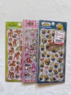 プチドロップステッカー［バンビ、アリス、ミニオン］