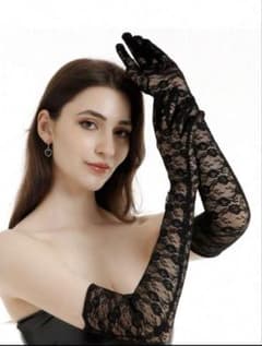 レース、手袋、ブラック　セクシーのサムネイル
