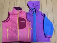 ノースフェイス モンベル キッズ フリース 2点セット POLARTEC 100のサムネイル