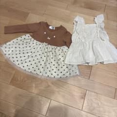 女の子 2点セット ミッフィー ドット チュール 95 レース 100のサムネイル